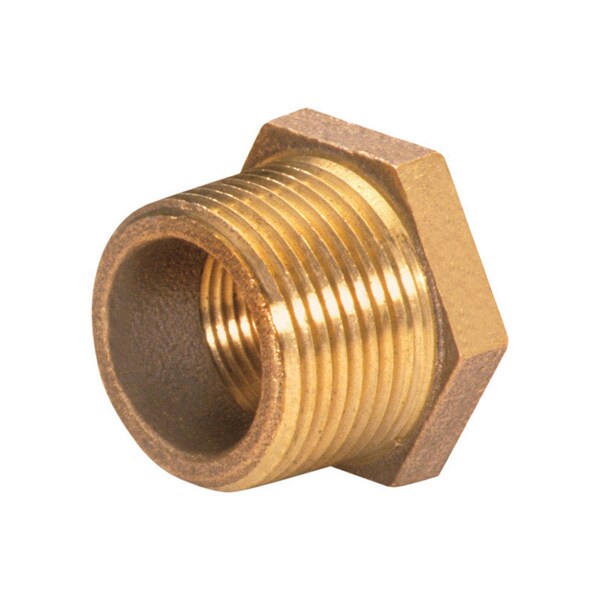Jmf JMF Company 3/4 in. MPT X 3/8 in. D FPT Red Brass Hex Bushing 4506739 - main